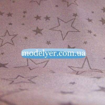 Ткань Джинс принт звезда